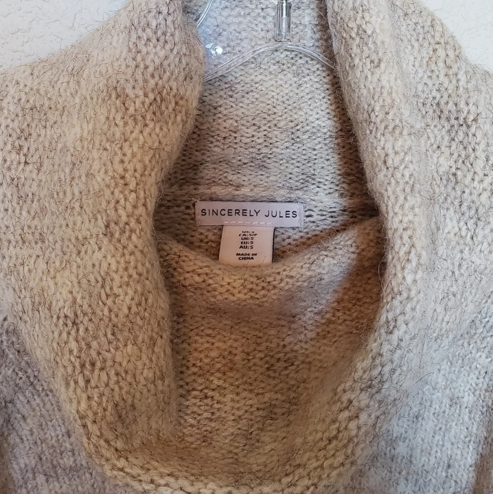Sincerely Jules Cowl Neck Crop Sweater